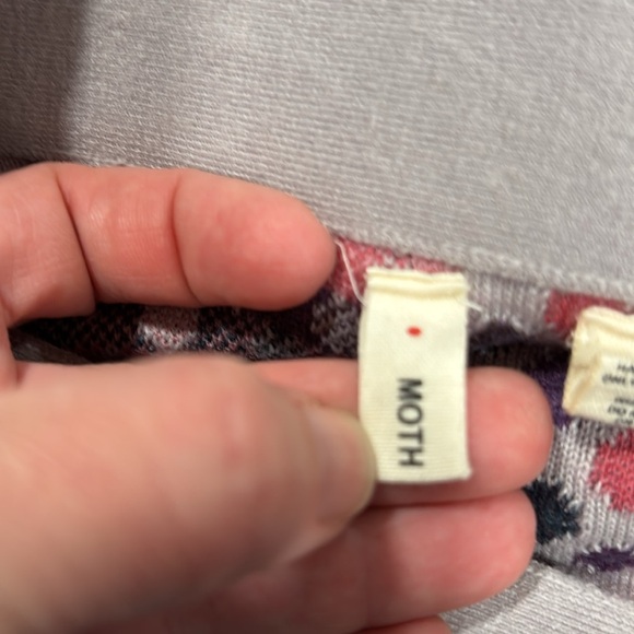 Anthropologie MOTH mini skirt polka dot wool knit circle skater design size M - Picture 5 of 7